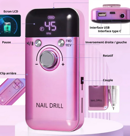 Ponceuse a ongles portable